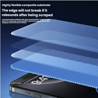 3PCS Tempered Glass Screen Protector for iPhone17/16/15Pro Shockproof Gorilla Glass Mobile Phone Protective Film