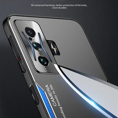 For POCO F4 GT Case PC Aluminum Alloy Back Plate Silicone Cover For Xiaomi POCO F4 F3 GT Redmi K50 K40 Gaming Shockproof Bumper