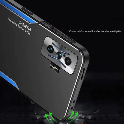 For POCO F4 GT Case PC Aluminum Alloy Back Plate Silicone Cover For Xiaomi POCO F4 F3 GT Redmi K50 K40 Gaming Shockproof Bumper