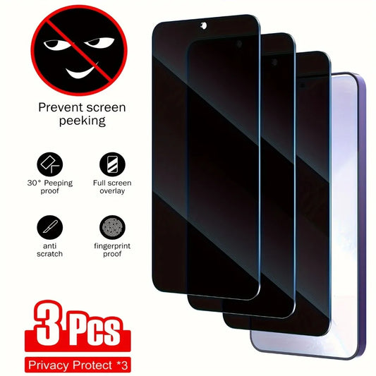 3Pcs Anti-Peeping Screen Protector Protective Glass for Galaxy A04 A05 A14 A15 A25 A34 A35 A54 A55 A13 A23 A33 A53 A52 Glass