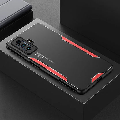 For POCO F4 GT Case PC Aluminum Alloy Back Plate Silicone Cover For Xiaomi POCO F4 F3 GT Redmi K50 K40 Gaming Shockproof Bumper