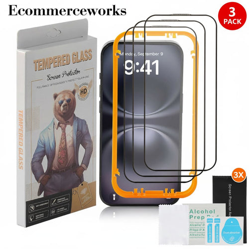 iPhone 17 tempered glass screen protector 9H hardness